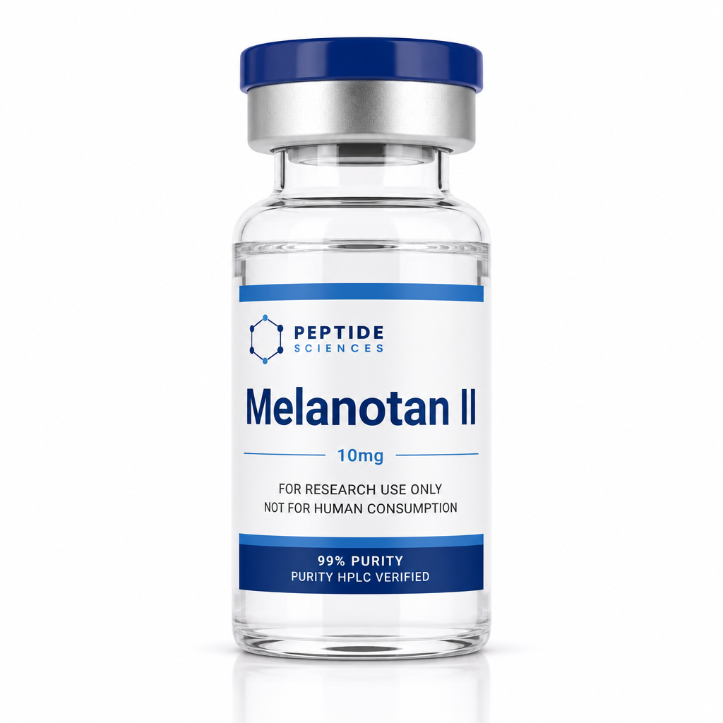 Melanotan II onderzoekspeptide vial