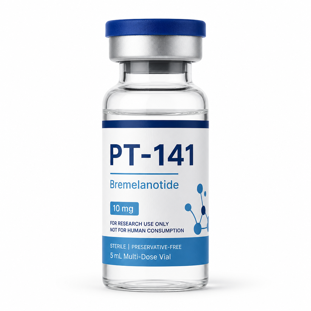 PT-141 (Bremelanotide) onderzoekspeptide vial
